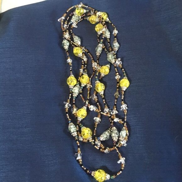 Set of 2 Long Beaded Necklaces - Picture 4 of 7